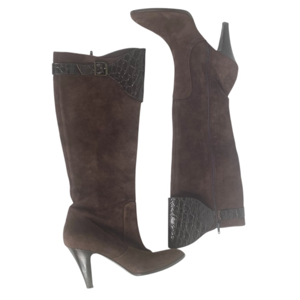 Max de Carlo Leather Suede Boots 9.5 - Picture 6 of 8